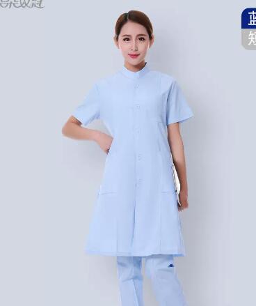 Medical Lab Gown - Arts Uniform Zomerjurk Blauw Tandheelkunde Doek