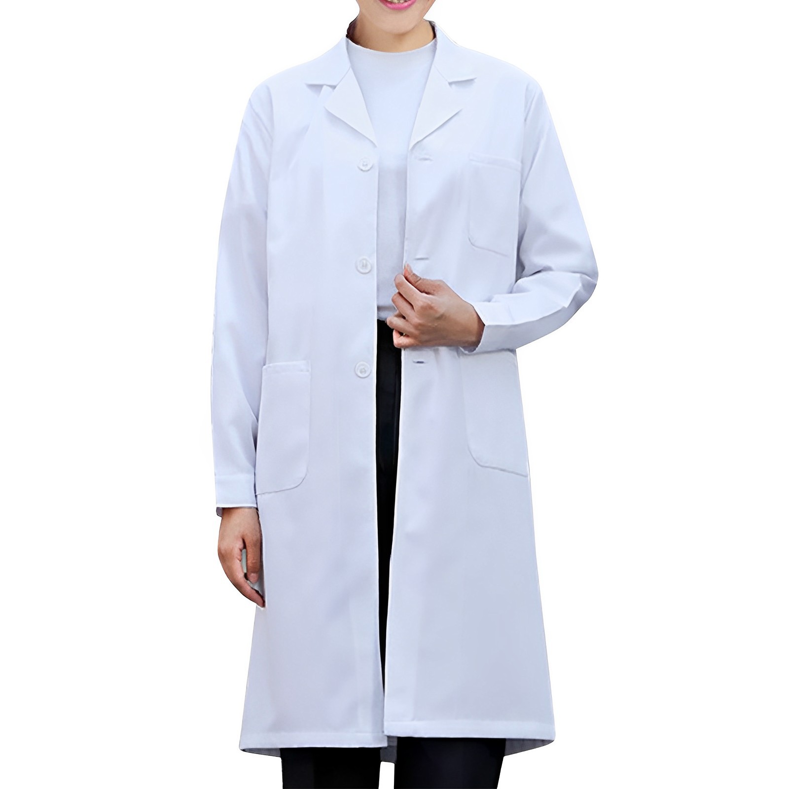 Witte laboratoriumjas voor dam - Medical Lab Gown recensie en prijs