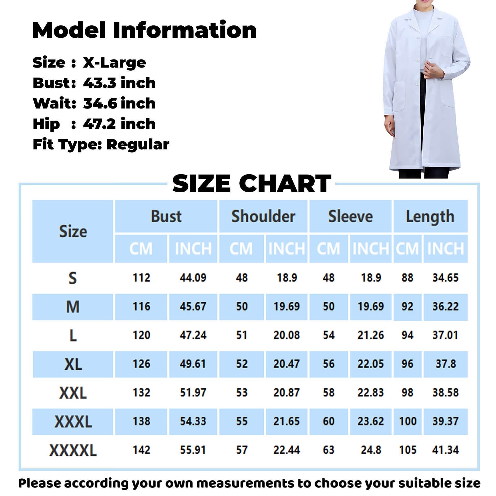Witte laboratoriumjas voor dam - Medical Lab Gown recensie en prijs